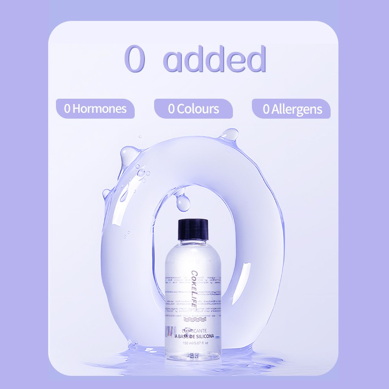 CokeLife Wholesale Factory Price OEM Logo 150ML Long Lasting Silicone Lubricant Body Lube Sex Oil Silicone Gel Aanl Sexual Lube