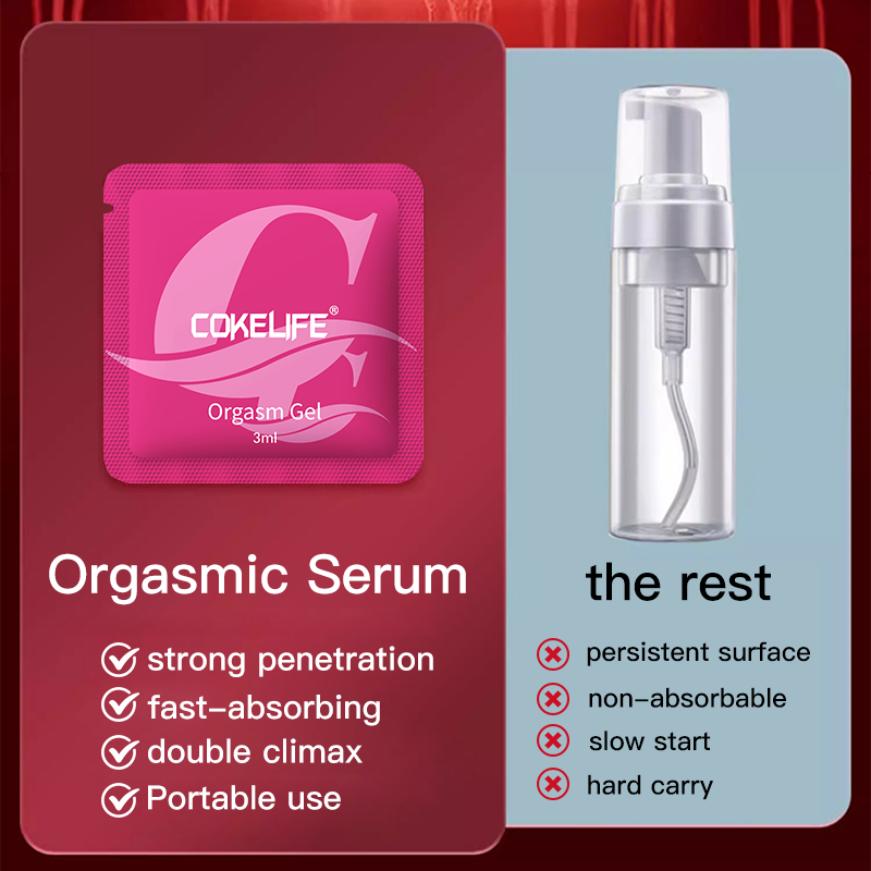 CokeLife 3g Woman Exciter Vagina Tightening Yoni Gel Sachet Climax Stimulant Orgasm Lubricant Libido Enhancer Gel Libido