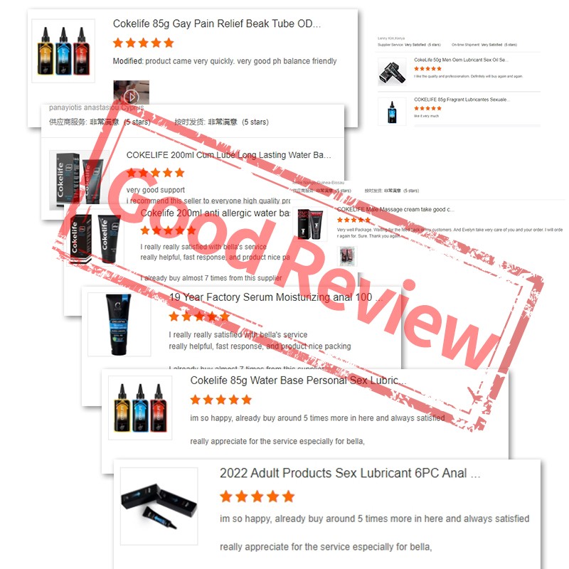 CokeLife Factory OEM Free Design Vagina Shrinking Tightening Gel Anal Lubricant Water Based Natural Lube Gel for Women and Men