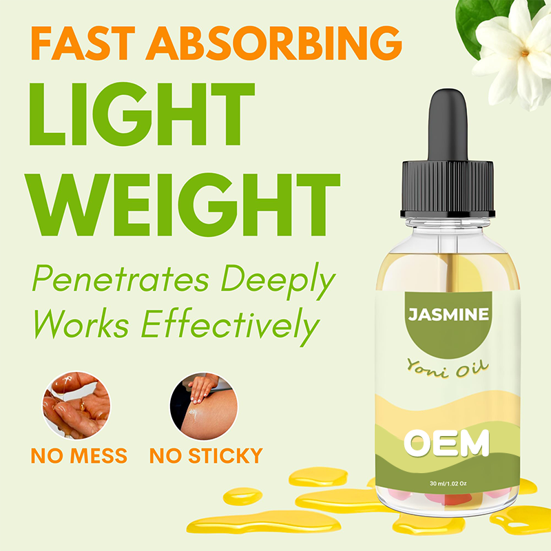 CokeLifde Custom Logo Organic Yoni Essential Oil Private Label Peach Jasmine Vaginal Yoni Oil for Women PH Balanced