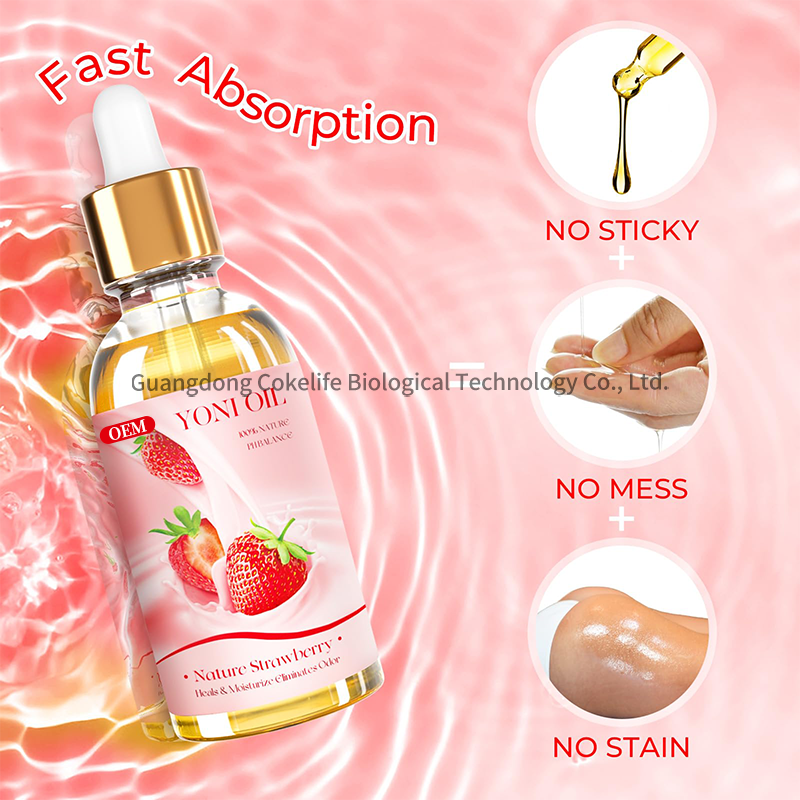 Cokelife OEM Bluk 35ml Female Yoni Gel Natural Feminine Intimate Private Label Sexy Gel Care Strawberry  Yoni Oil for Women