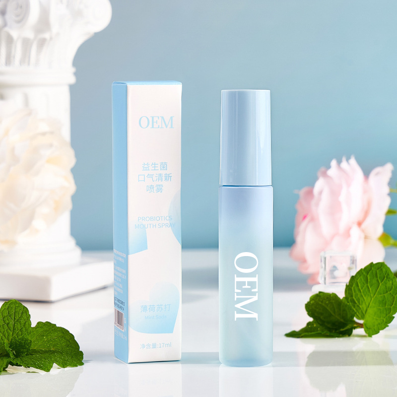 CokeLife OEM Breath Spray Mint Peach Oral Perfume Spray Dry Cleaning Bad Breath Spray Oral Pump Oral Care Freshener for Mouth