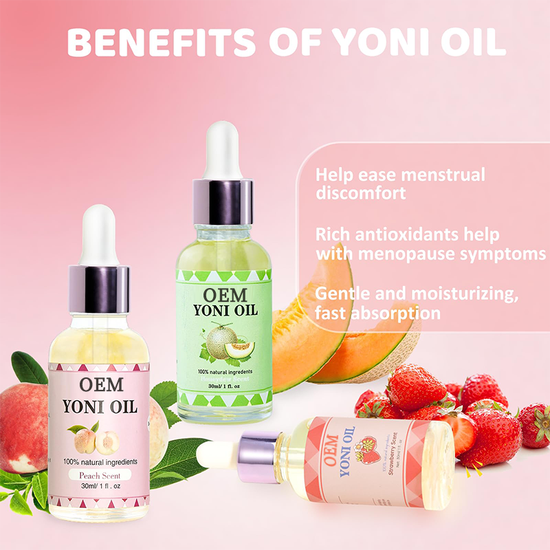 CokeLifde Wholesale Vaginal Tightening Strawberry Paech Essential Oil Feminine Oil Eliminates Odor Restores Ph Balance Yoni Oil