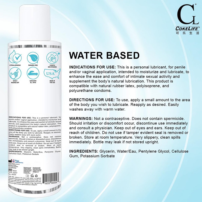 CokeLife OEM Body Sex Men Ice Relax Gel Water Based Lube High-Grade Liquid Water Based Kind Jelly Sex Gay Personal Gel for Male