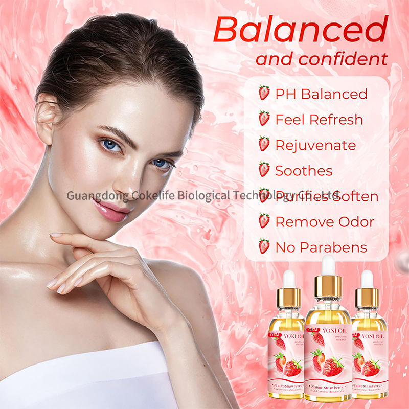 Cokelife OEM Bluk 35ml Female Yoni Gel Natural Feminine Intimate Private Label Sexy Gel Care Strawberry  Yoni Oil for Women