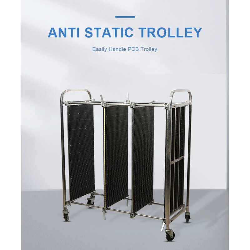 SMT PCB Rack Trolley Supplier - Adjustable ESD Antistatic Storage Factory Direct
