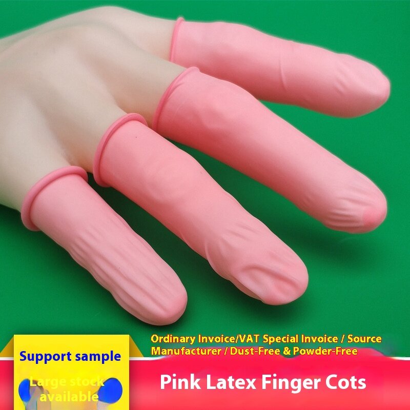 Anti Static Finger Cots Supplier - Disposable Pink Nitrile Rubber Medical Cots