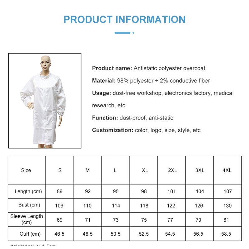ESD Coveralls Manufacturer - Long-Sleeved Protective Breathable Workwear