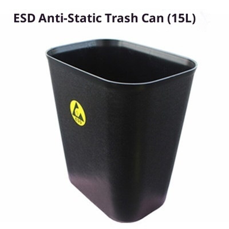 Anti-static Trash Can Supplier - ESD15L Clean Room Storage Bucket with Lid