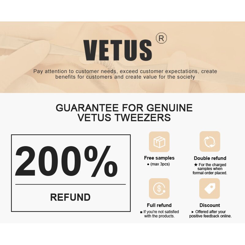 VETUS ST-10 Tweezers Supplier - Stainless Steel Eye Lash Slim Boot Tweezers