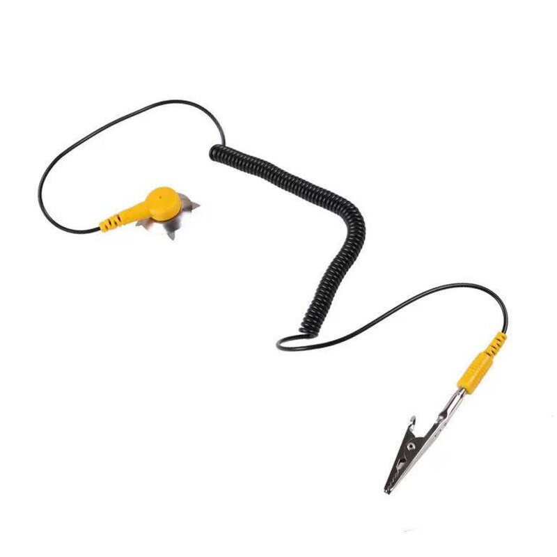 Grounding Cord Factory - Black Coil Wire Antistatic Bracelet Pop up Socket