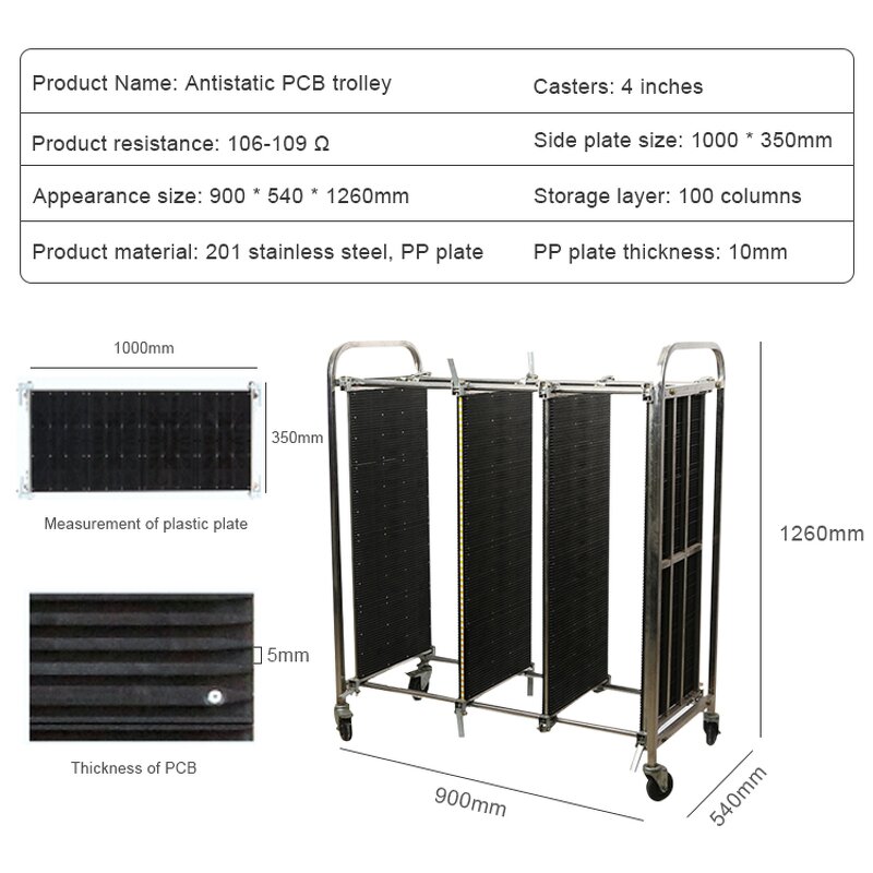 Industrial Rack Manufacturer - Custom OEM Stainless Steel SMT Reel Cart