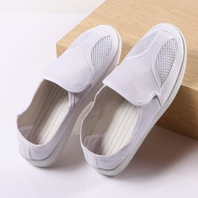 ESD Mesh Shoes Manufacturer - Canvas PU Sole Breathable Antistatic Work Shoes