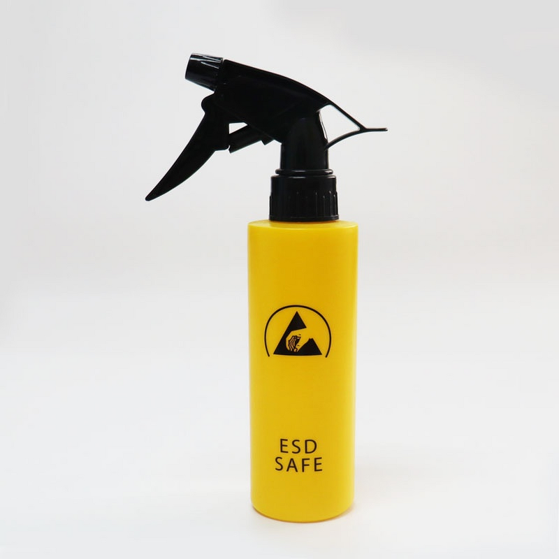 Anti-Static Nozzle Bottle Supplier - 250ml Yellow Blue Plastic Solvent Bottle
