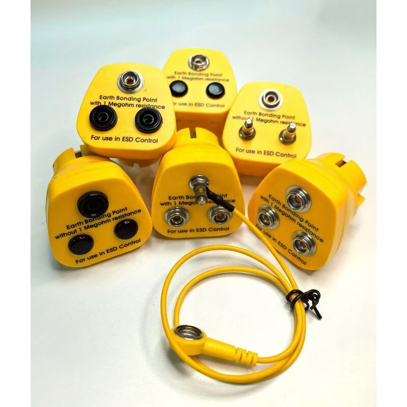Anti-Static Grounding Plug Supplier - 3 Pin Yellow Earth Bonding Socket