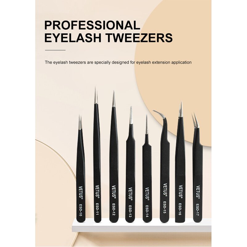 VETUS ESD Tweezers Factory - Antistatic ESD-10 to ESD-17 Series Tweezers