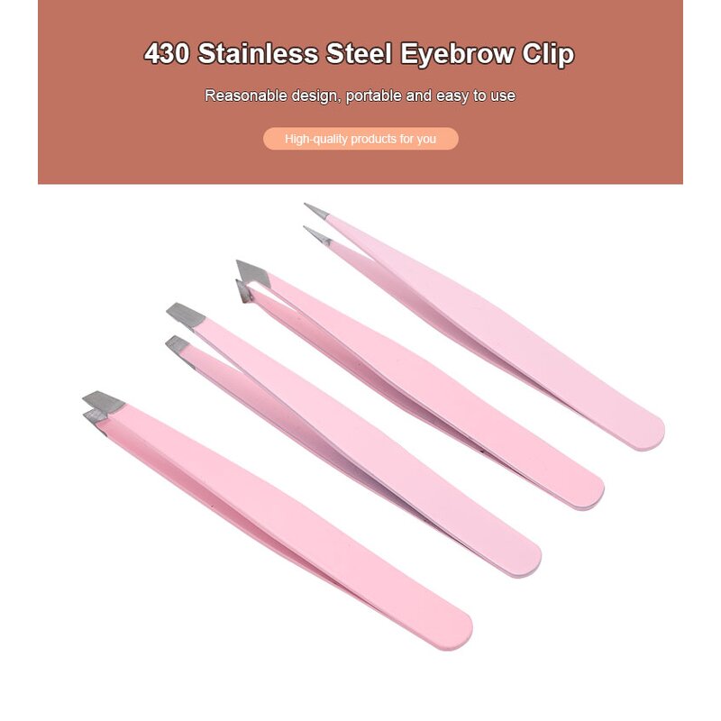 Eyebrow Tweezers Supplier - 1.5mm Thickness Slanted Stainless Steel Tweezers