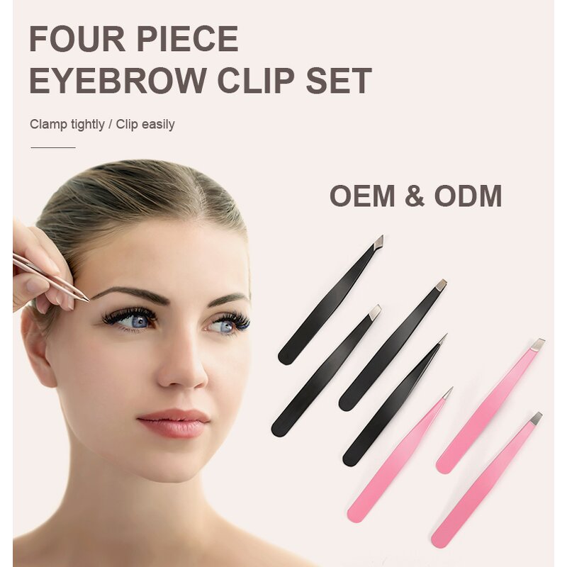 Black Pink Tweezers Supplier - Best Slant Eyebrow Tweezers Private Label