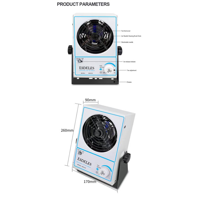 Ionizing Air Blower Fan Manufacturer - Portable Electrostatic Blower SMT Fan