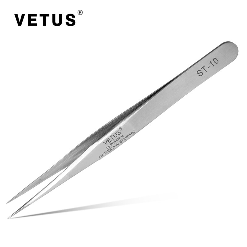 OEM VETUS Tweezers Supplier - ST Set Forceps Straight Tip Makeup Tweezer