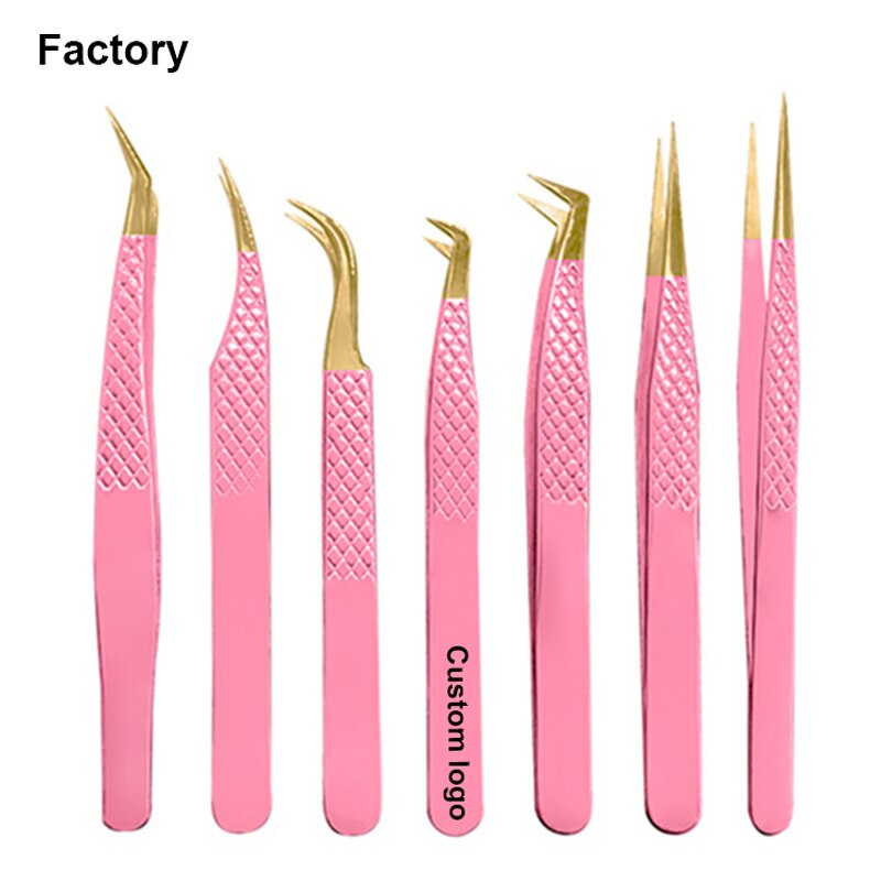 Custom Logo Tweezers Manufacturer - Private Label Stainless Steel Lash Tweezer
