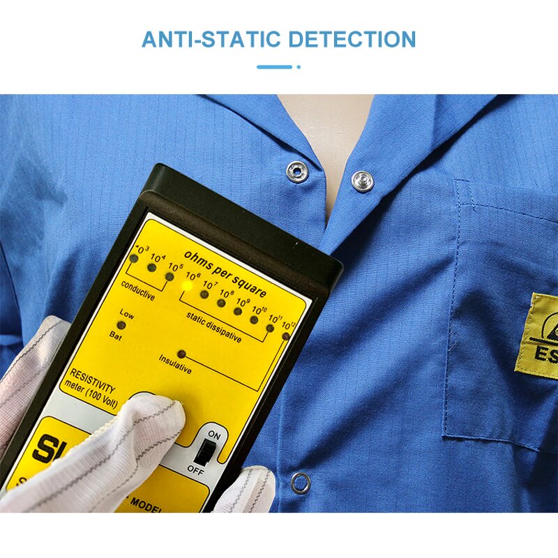 Conductive ESD Smock Supplier - V-neck Cotton Labcoat Cleanroom Garment