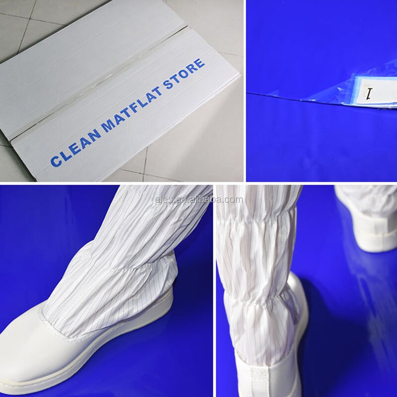 ESD Cleanroom Sticky Mat Factory - High-adhesion White Blue PE Floor Mat