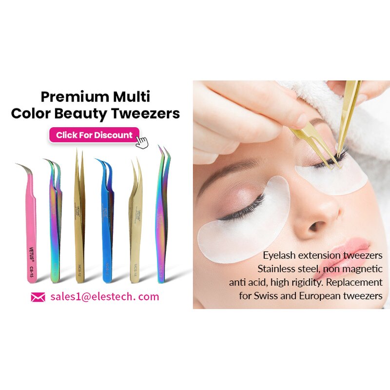 Eyelash Extension Tweezers Factory - Private Label L Shape Fiber Tip