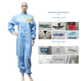 ESD Coverall Factory - Washable Polyester Conductive Fibre Overalls