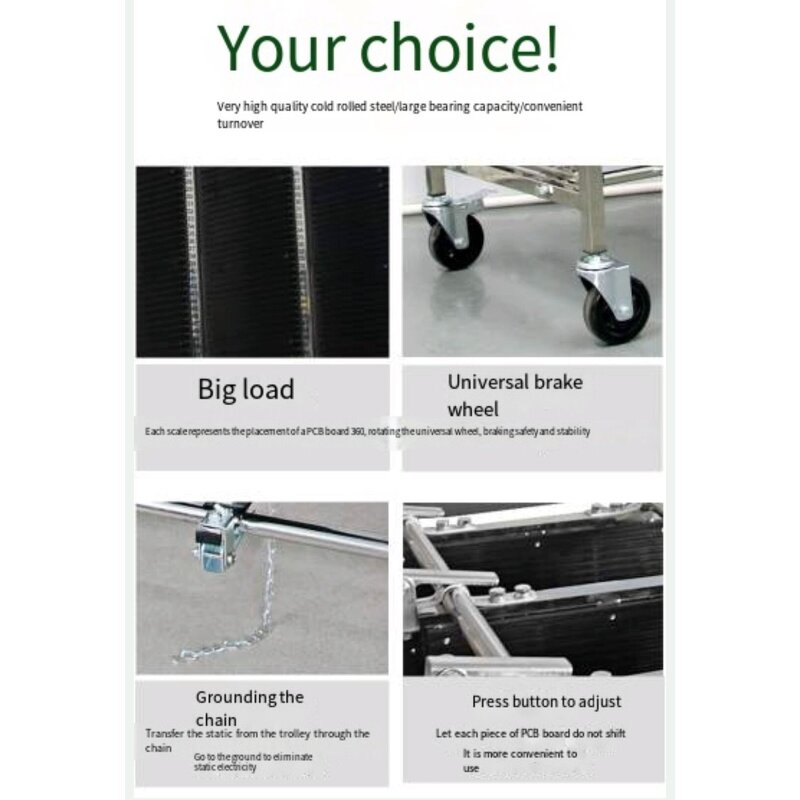 ESD Storage Trolley Factory - OEM Antistatic Cart Steel Metal Hand Cart