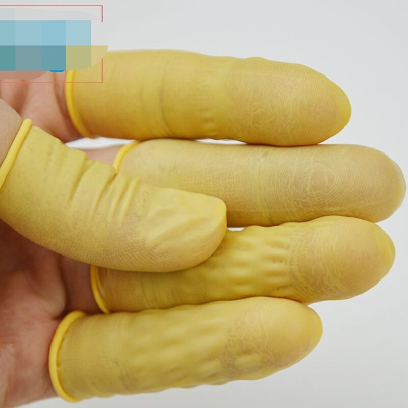 Antistatic Finger Cots Factory - White Nitrile Dotted Orange Fingerstall