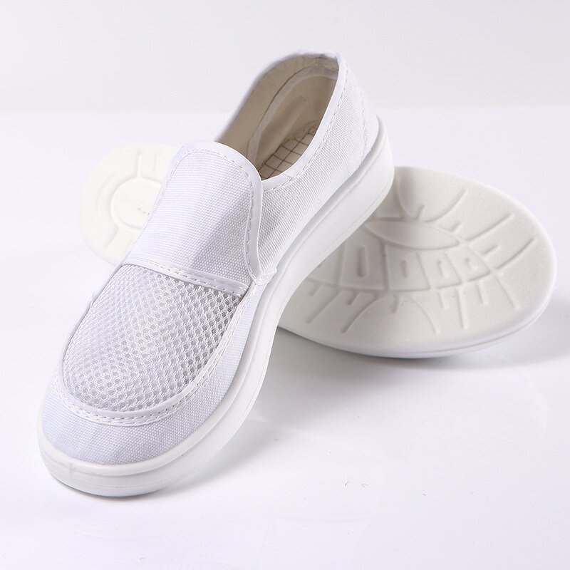ESD Mesh Shoes Manufacturer - Canvas PU Sole Breathable Antistatic Work Shoes