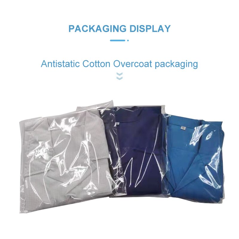 Anti-static Labcoat Factory - TC Cotton Conductive Fiber Cleanroom Coat