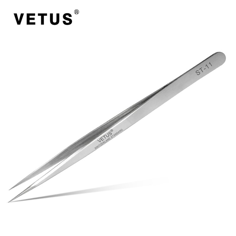 OEM VETUS Tweezers Supplier - ST Set Forceps Straight Tip Makeup Tweezer