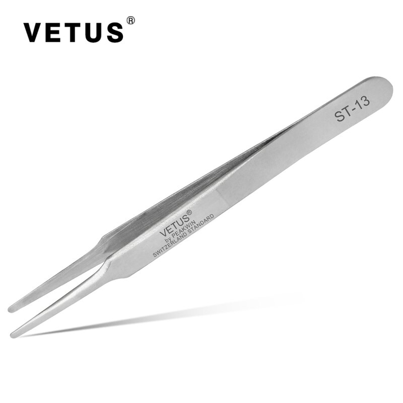 OEM VETUS Tweezers Supplier - ST Set Forceps Straight Tip Makeup Tweezer