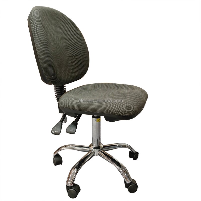 ESD Fabric Chair Factory - Grey Ergonomic Swivel Adjustable Footrest Chair