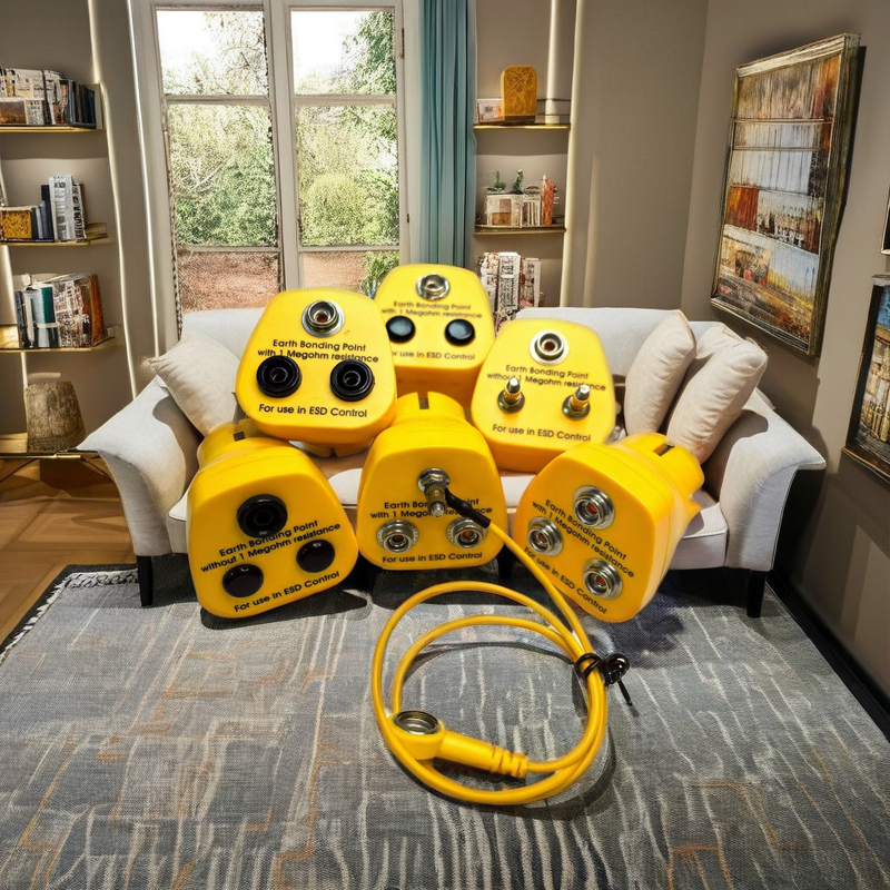 Anti-Static Grounding Plug Supplier - 3 Pin Yellow Earth Bonding Socket