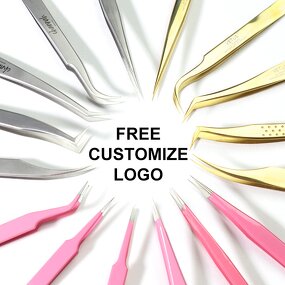 Eyelash Tweezers Factory - Free Custom Logo Volume 90 Degree Lash Tweezers
