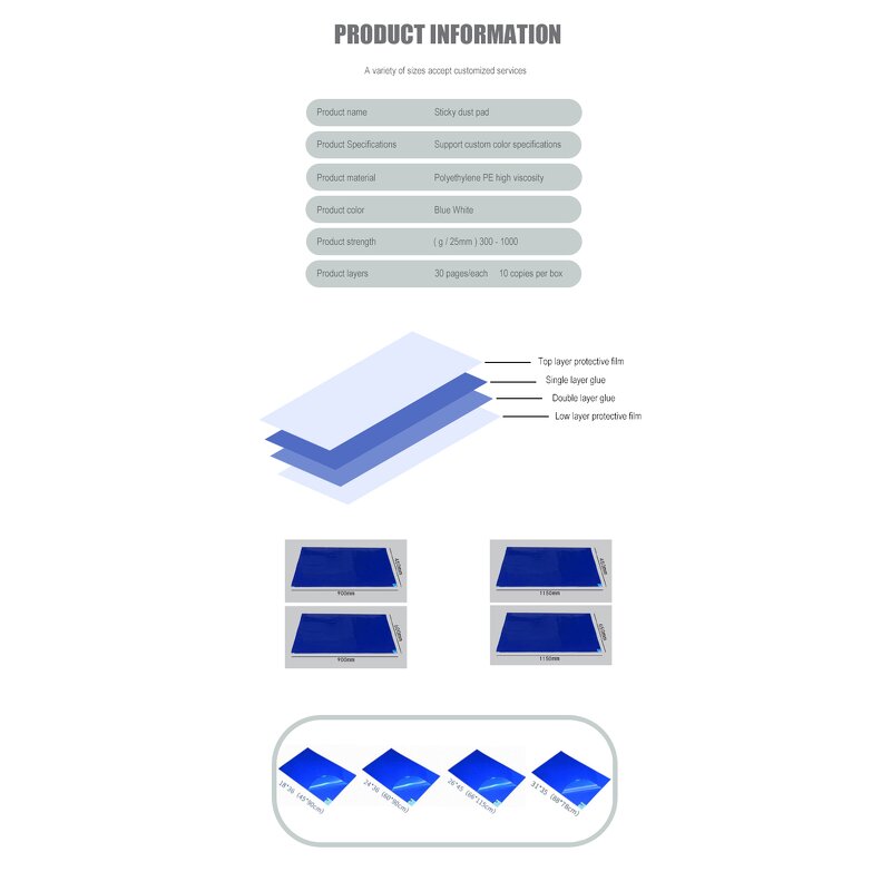 Cleanroom Sticky Mat Supplier - Blue Tacky Mat for Lab Construction