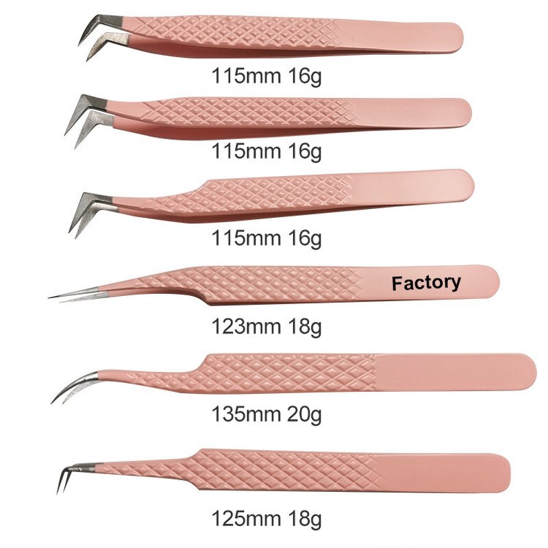 Custom Logo Lash Tweezers Factory - Professional Straight Fiber Tip Applicator