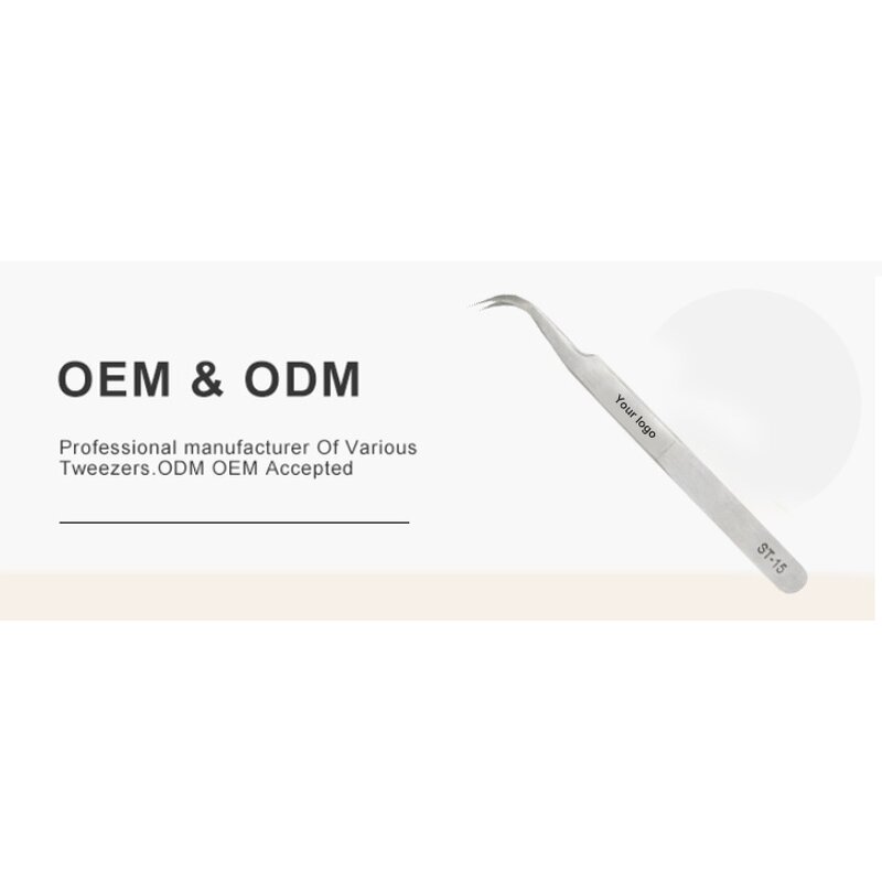 VETUS ST-10 Tweezers Supplier - Stainless Steel Eye Lash Slim Boot Tweezers