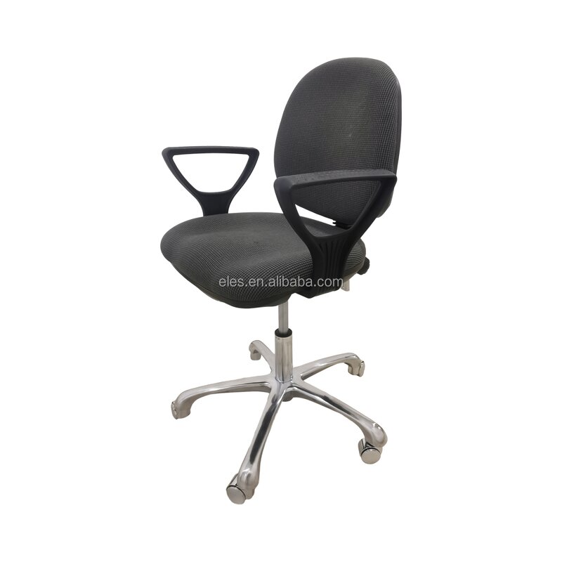 ESD Fabric Chair Factory - Grey Ergonomic Swivel Adjustable Footrest Chair