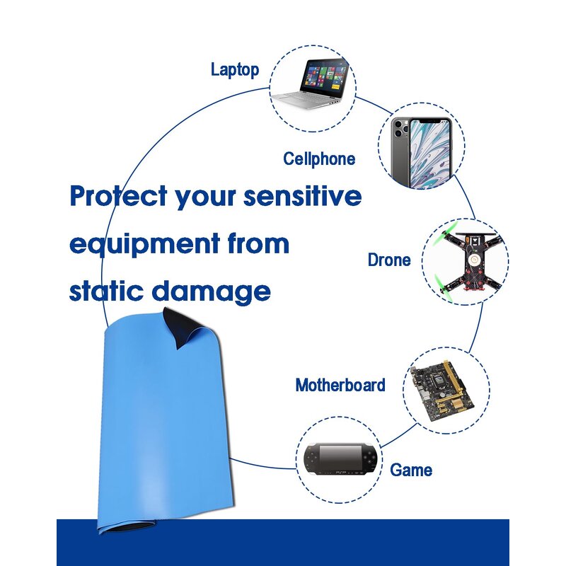 ESD Rubber Mat Factory - Field Service Kit Natural Rubber Earthing Mat