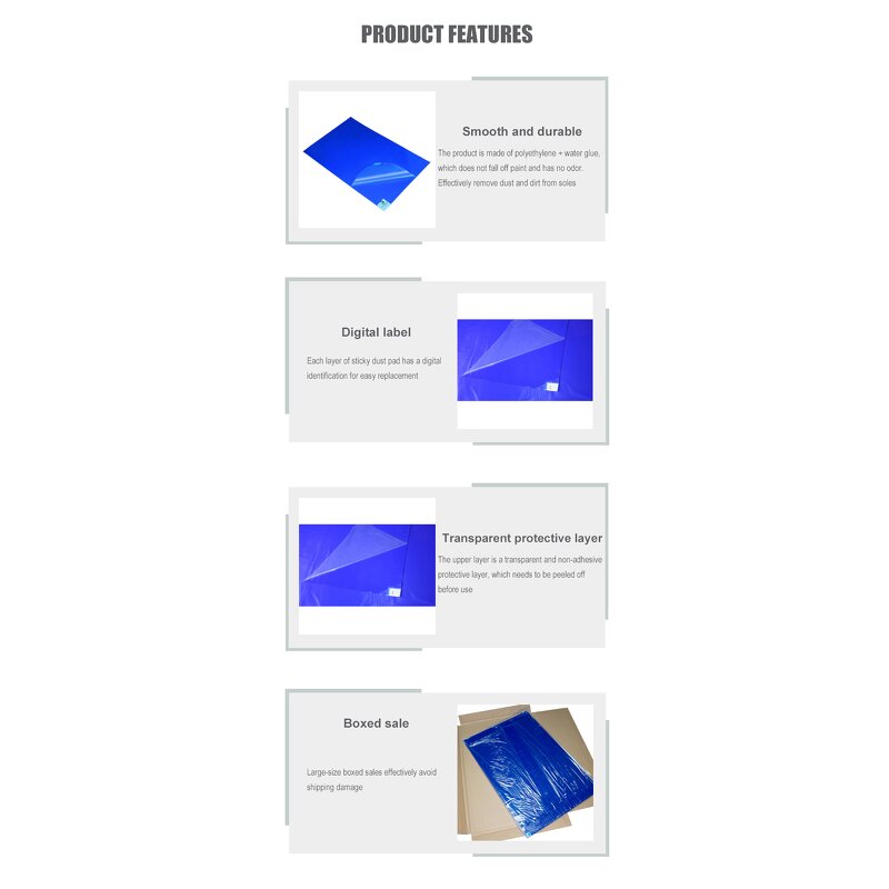 Cleanroom Sticky Mat Supplier - High Tackiness Peelable LDPE Film Sheets