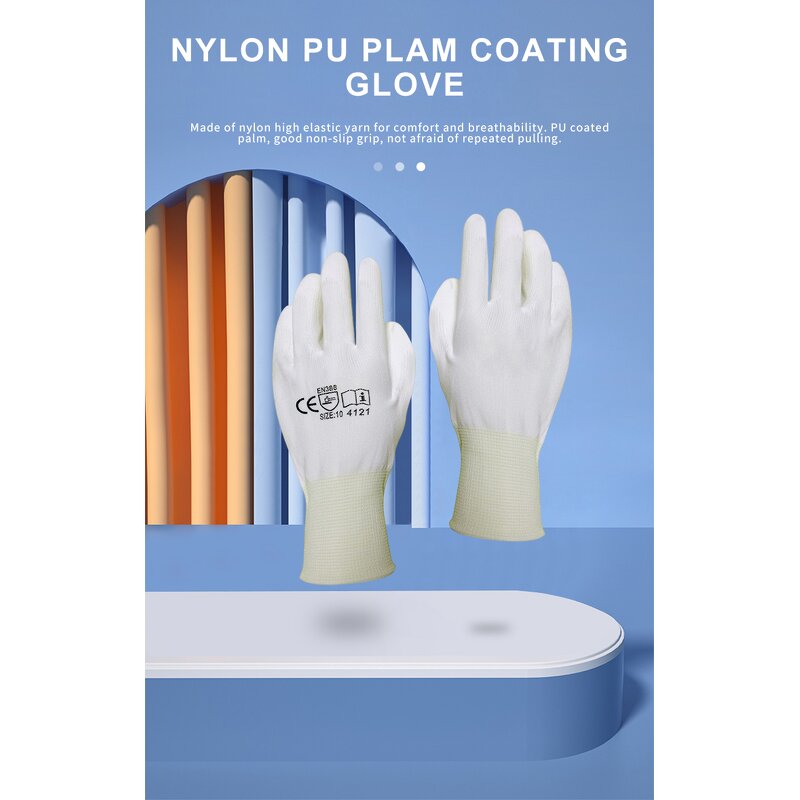 Safety Gloves Supplier - Black Gray PU Palm Coating Work Gloves