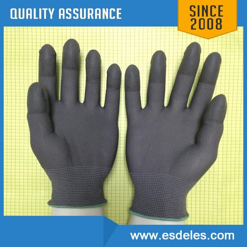 PU Coated Gloves Supplier - White Anti-static Electronics Factory Small Size