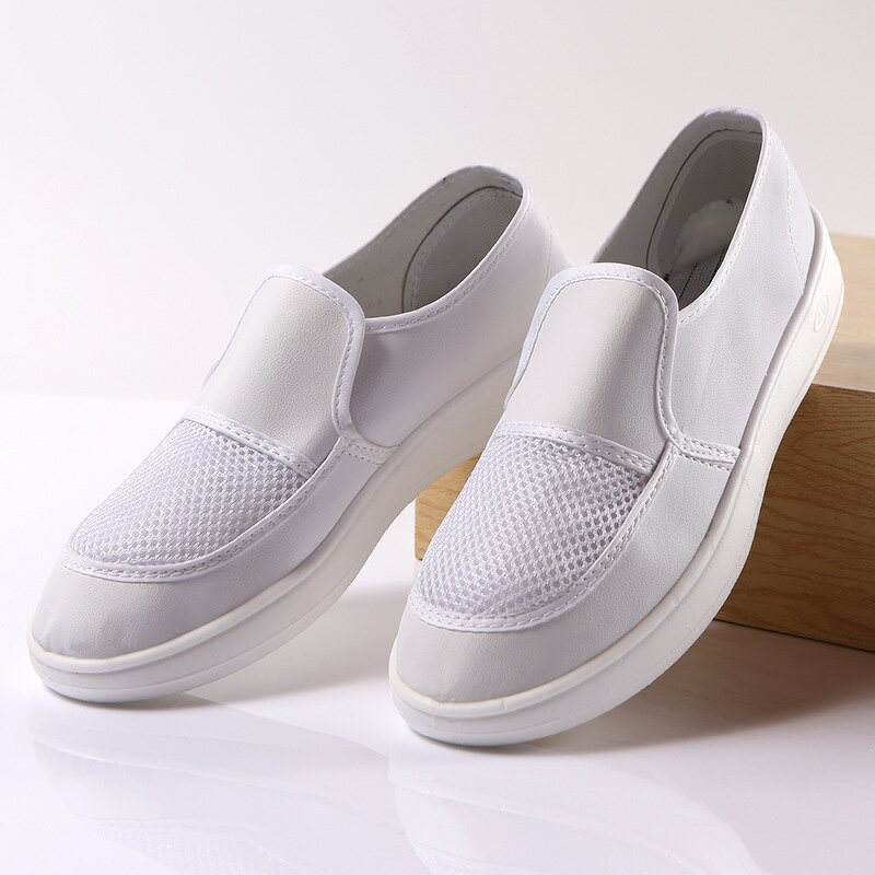 ESD Mesh Shoes Manufacturer - Canvas PU Sole Breathable Antistatic Work Shoes