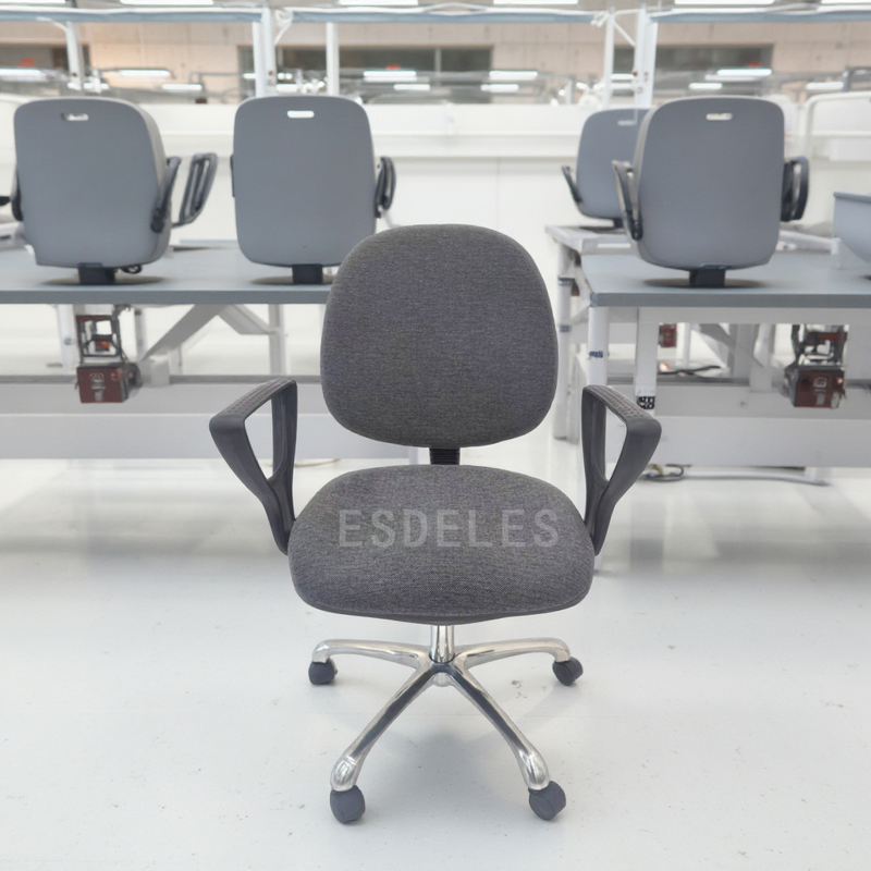 ESD Fabric Chair Factory - Comfortable Antistatic Lab Office Armrest Chair