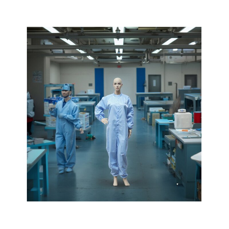 ESD Coverall Factory - Washable Polyester Conductive Fibre Overalls
