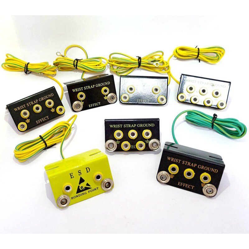 Grounding Cord Factory - Black Coil Wire Antistatic Bracelet Pop up Socket